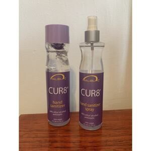 Malibu C Cur 8 Hand Sanitizer Bundle Gel spray ethyl antiseptic NEW vegan 9oz